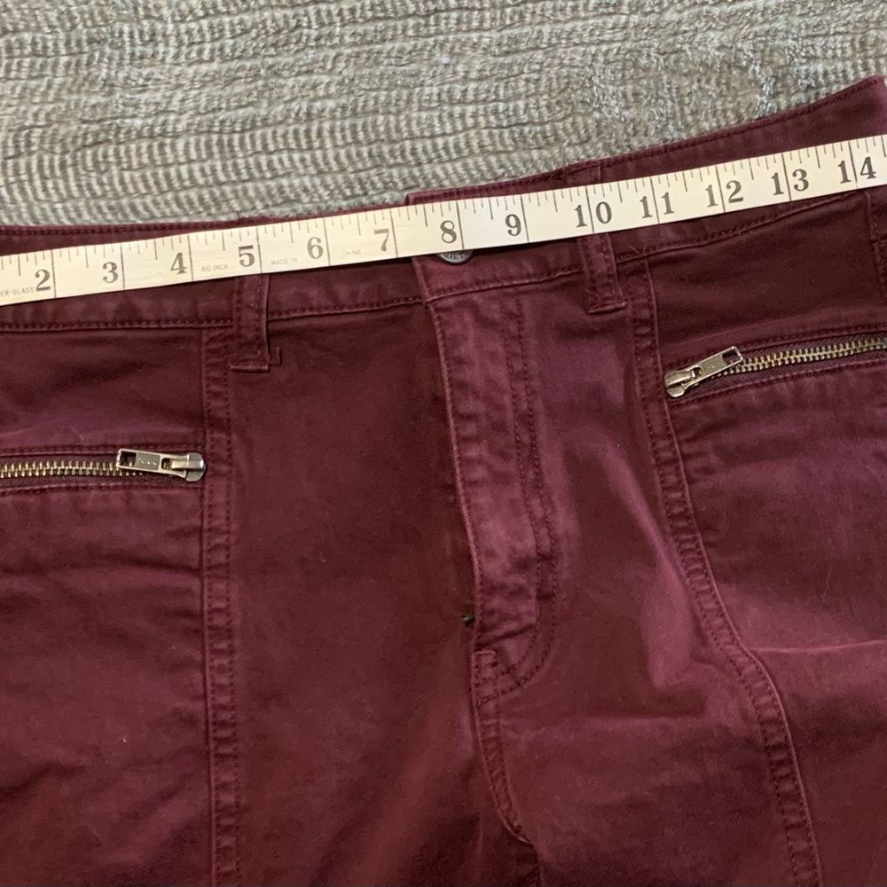 3/$30 American Eagle Outfitters Burgundy High Rise Jeggings Skinny Fit - Picture 7 of 14